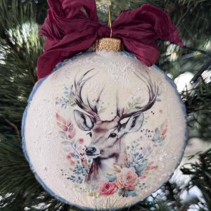 Glob de Craciun tehnica decoupage