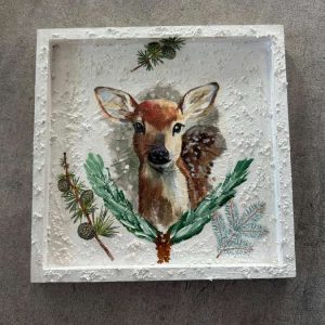 Decoratiuni Craciun realizate manual prin tehnica decoupage